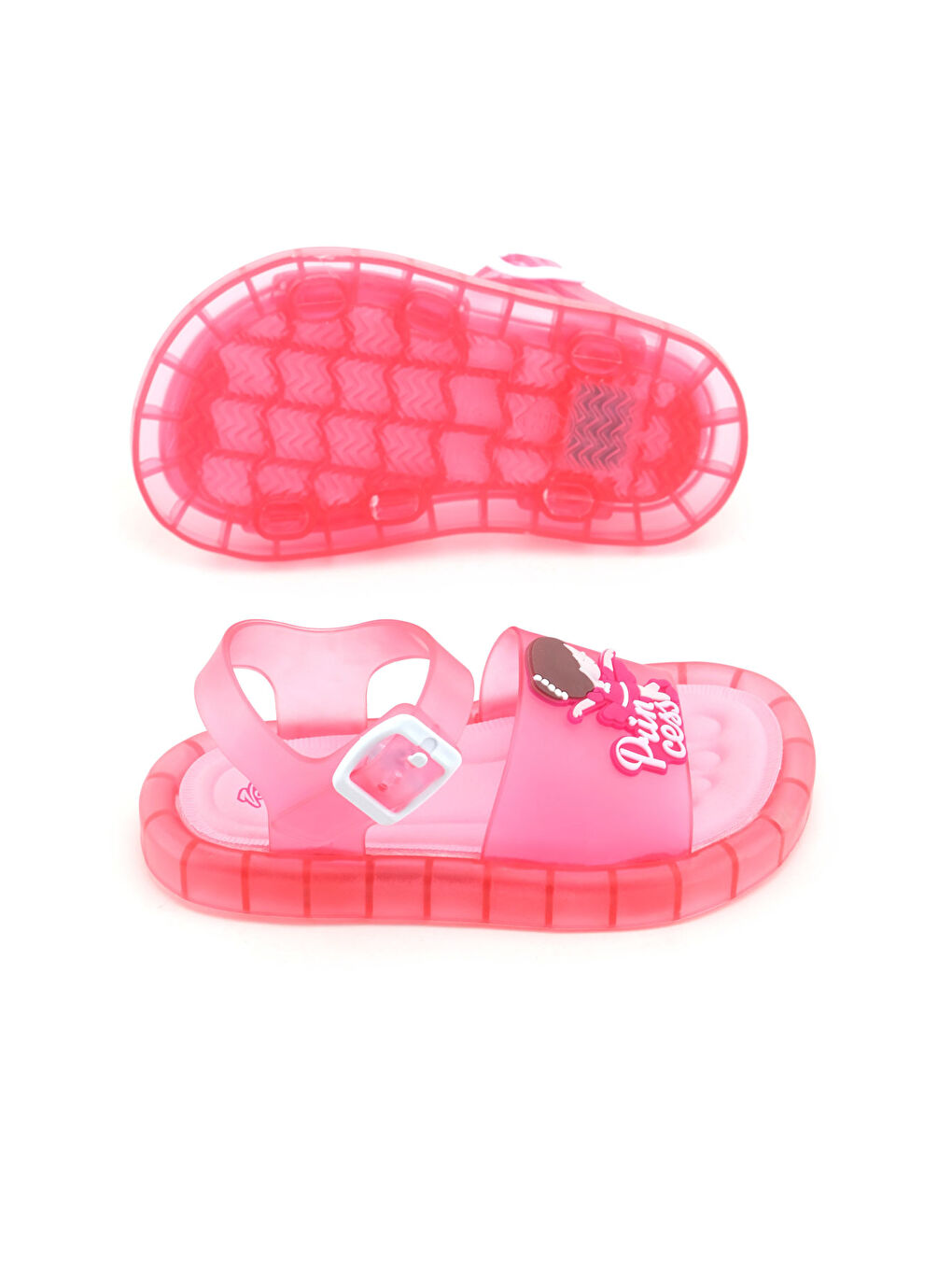 Pembe Prenses Kız Çocuk Yazlık Airblow Tokalı Ayarlanabilir Rahat Işıklı Taban Günlük Sandalet-5