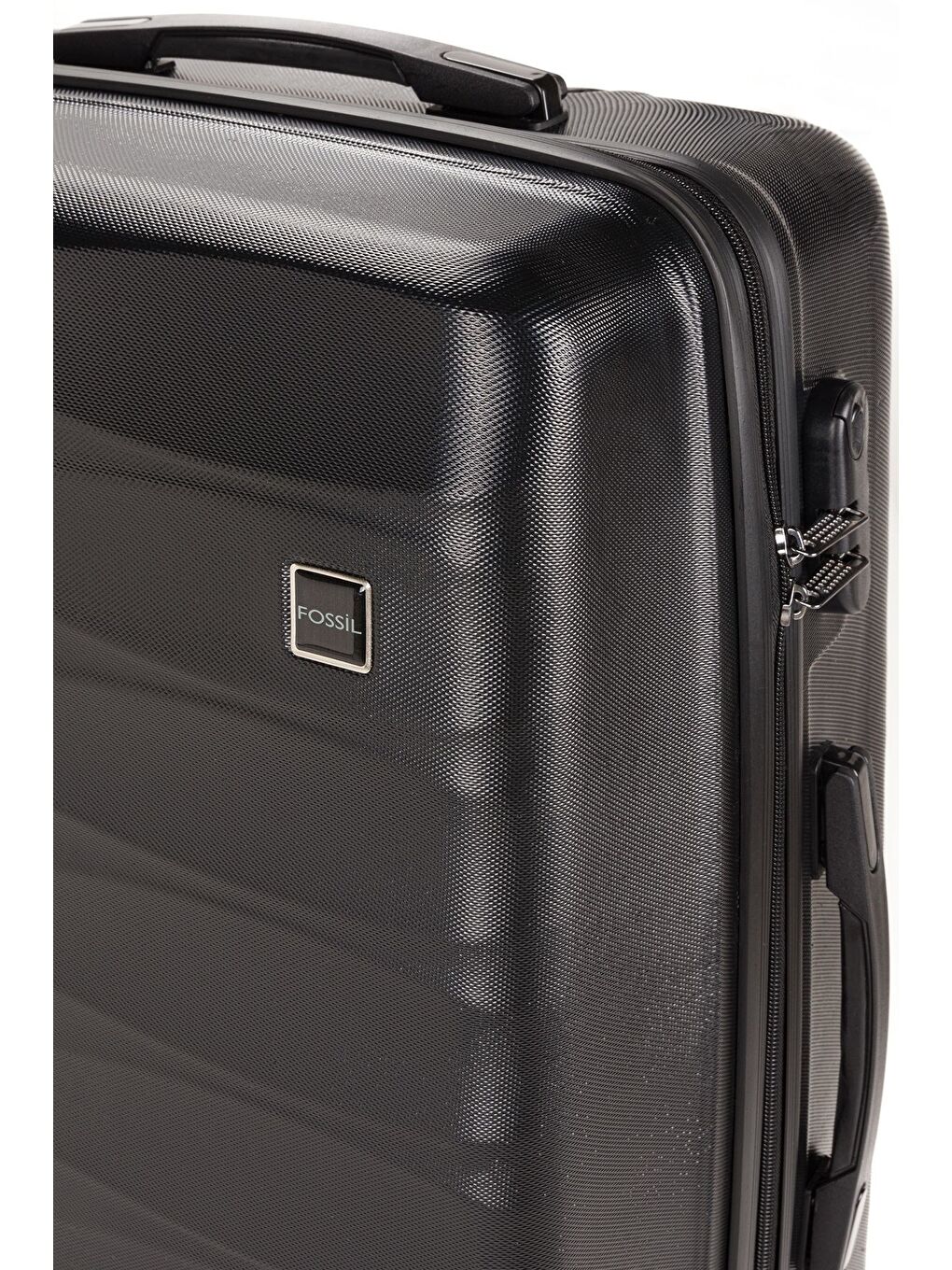 Siyah ABS Unisex Dalgalı 55cm Orta Boy Valiz FSL119-6