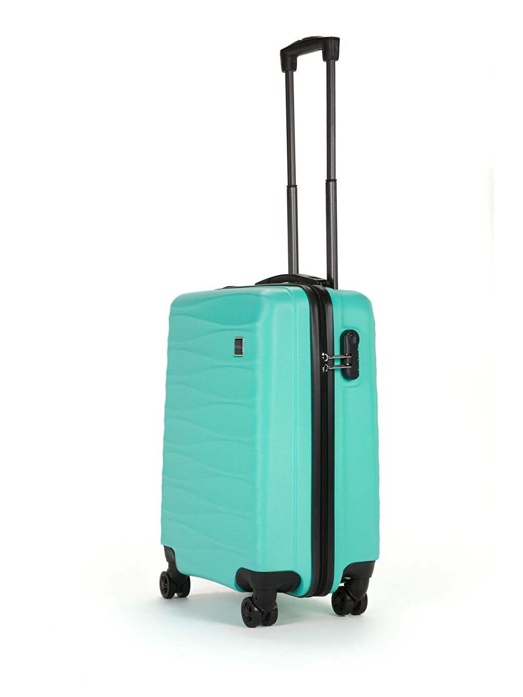 Turkuaz ABS Unisex Dalgalı 55cm Orta Boy Valiz FSL119-1