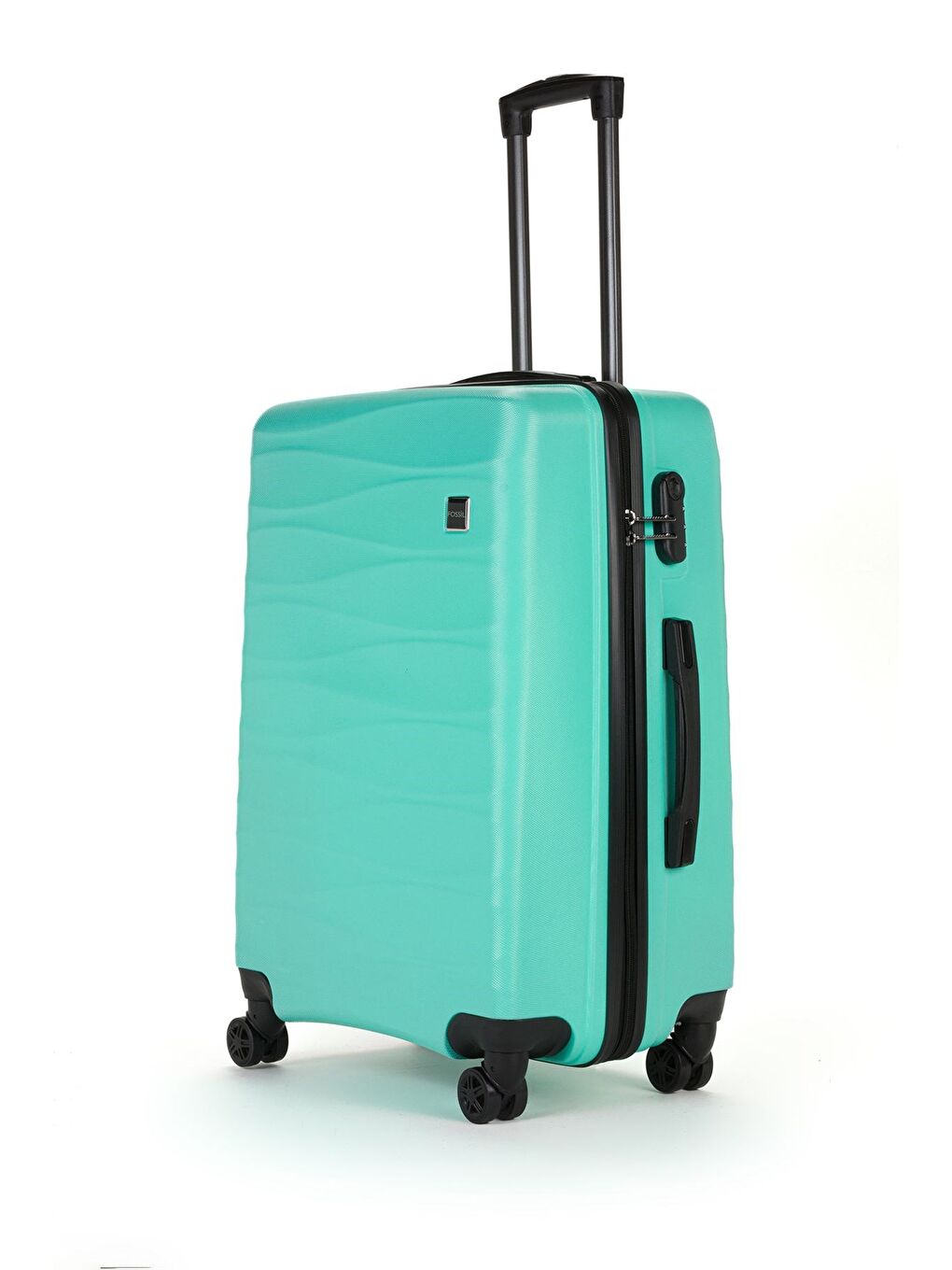 Turkuaz ABS Unisex Dalgalı 65cm Orta Boy Valiz FSL119-1
