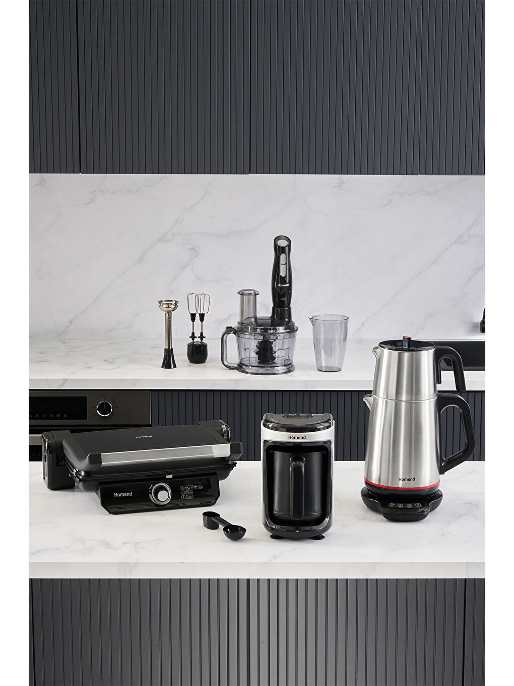 Premium 4'lü Elektrikli Çeyiz Seti Tost, Kahve, Çay Makinesi ve Blender Seti