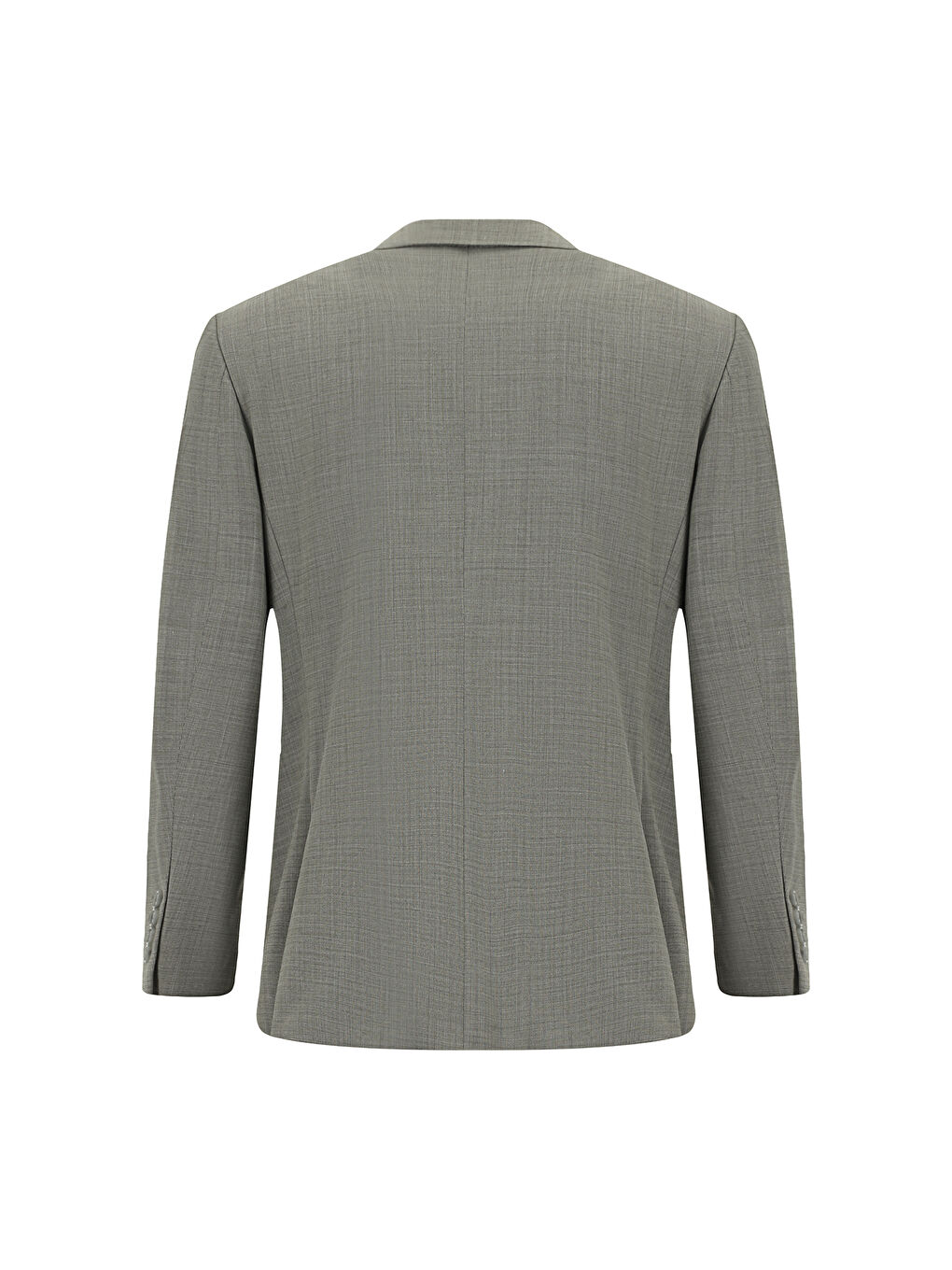 Gri 4 Drop Relaxed Fit Rahat Kesim Yünlü Desenli Takım Elbise-2