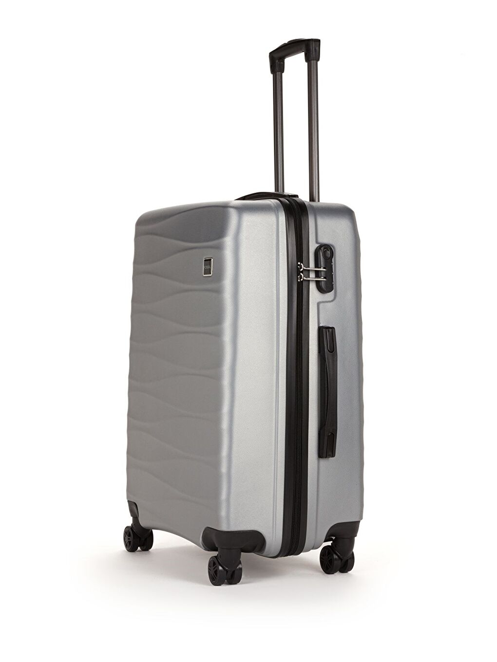 Gri ABS Unisex Dalgalı 65cm Orta Boy Valiz FSL119-1