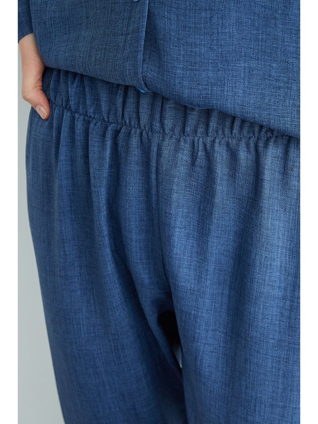 Lacivert Fullamodest Basic Uzun Kollu Büyük Beden Takım-4