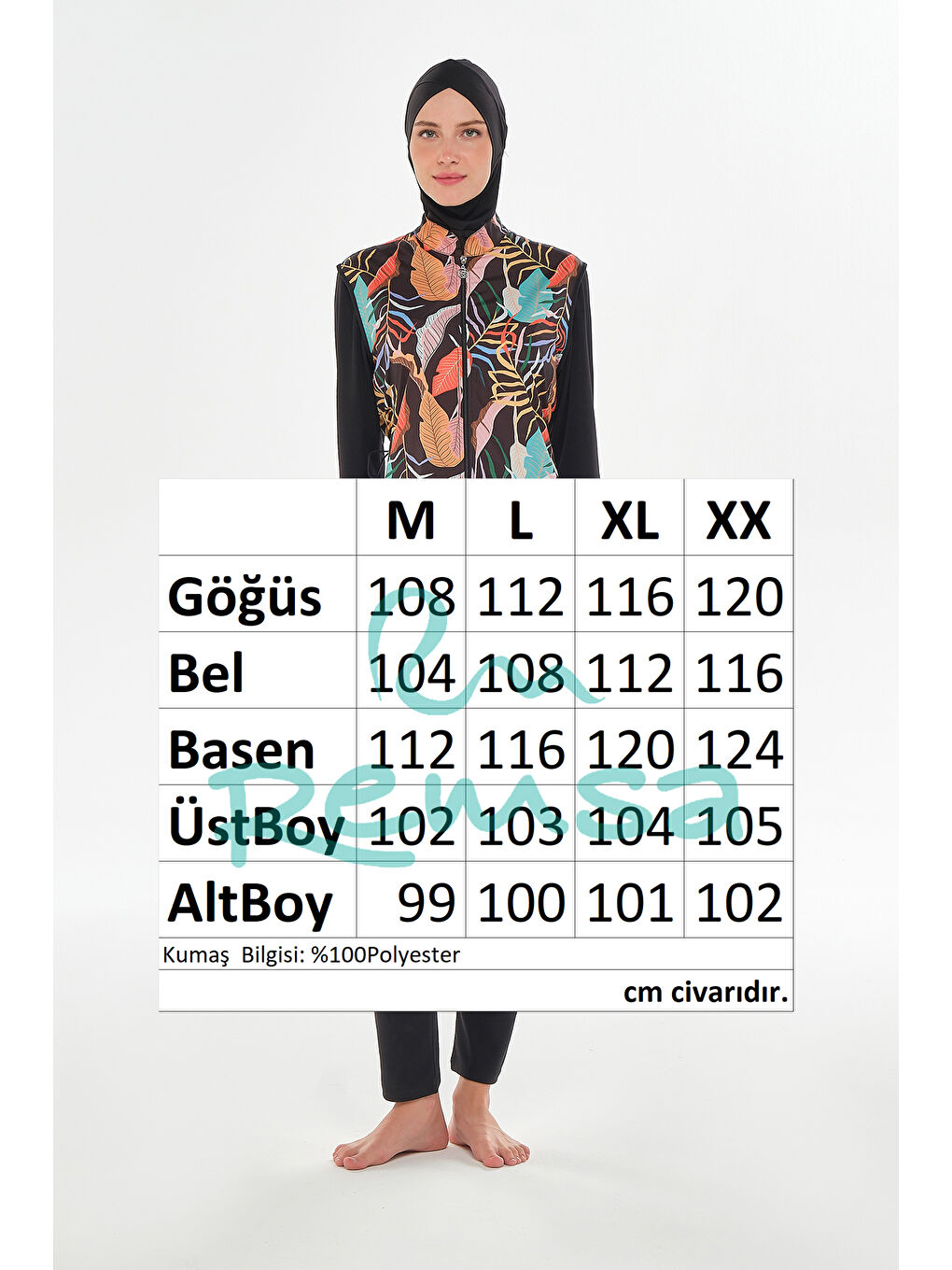 Tam Kapalı Tesettür Mayo 3302 Siyah-3