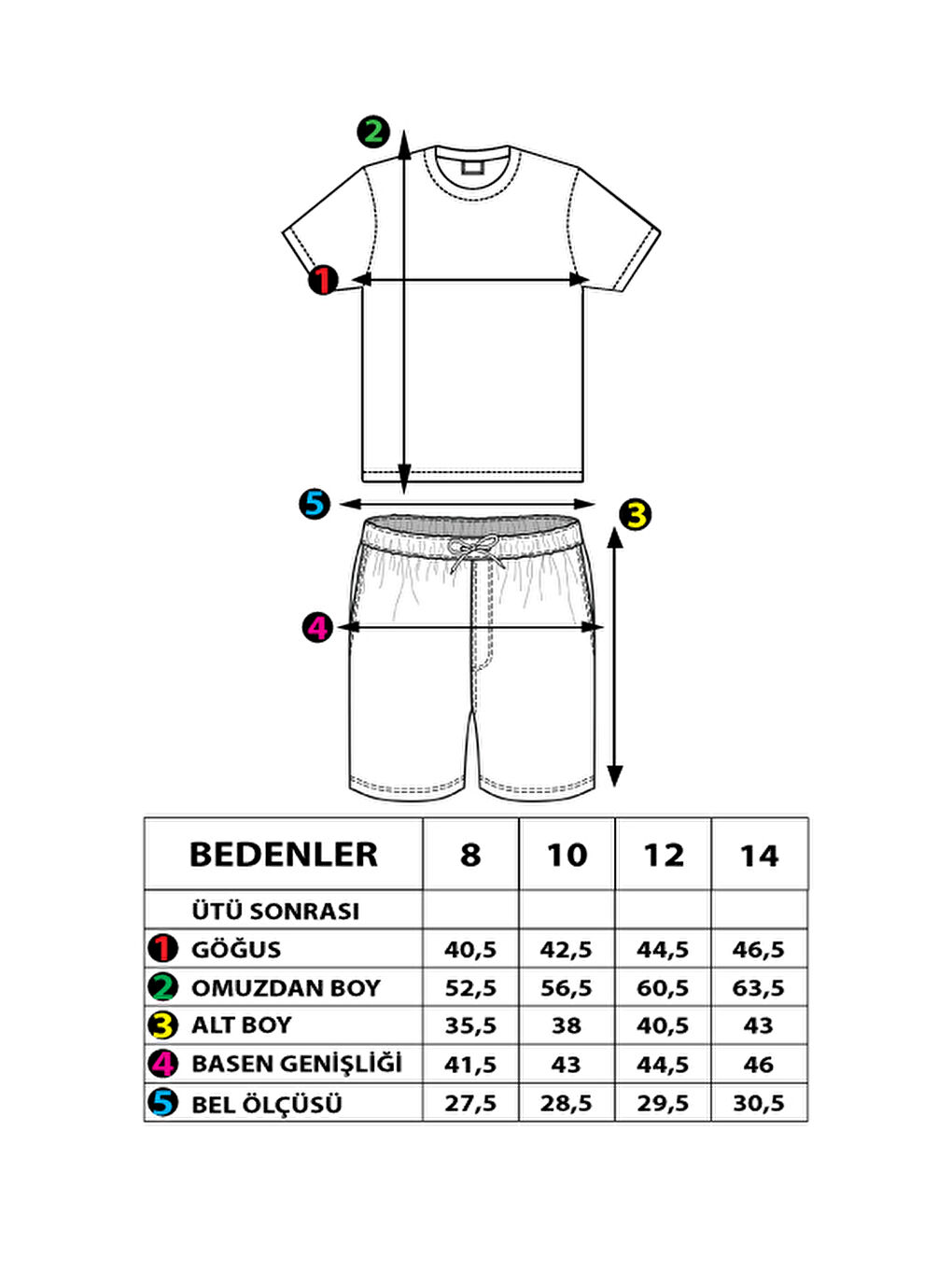 Mavi Erkek Çocuk Baskılı Şerit Detaylı Şortlu Takım-2