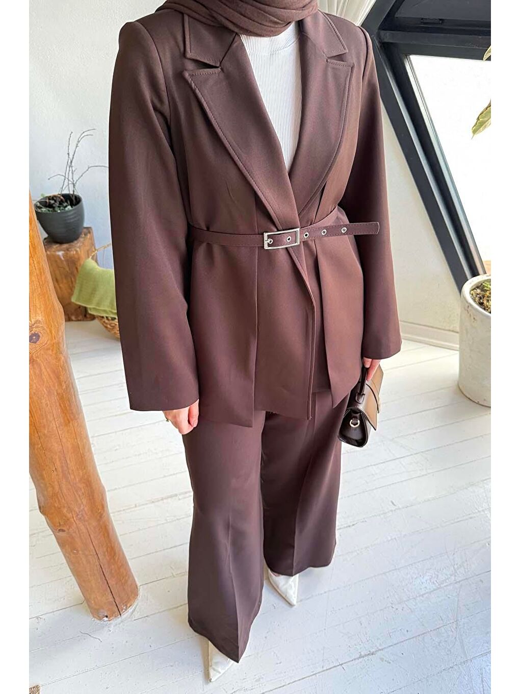 Pensli Ceket-Pantolon İkili Takım Acı Kahverengi-2