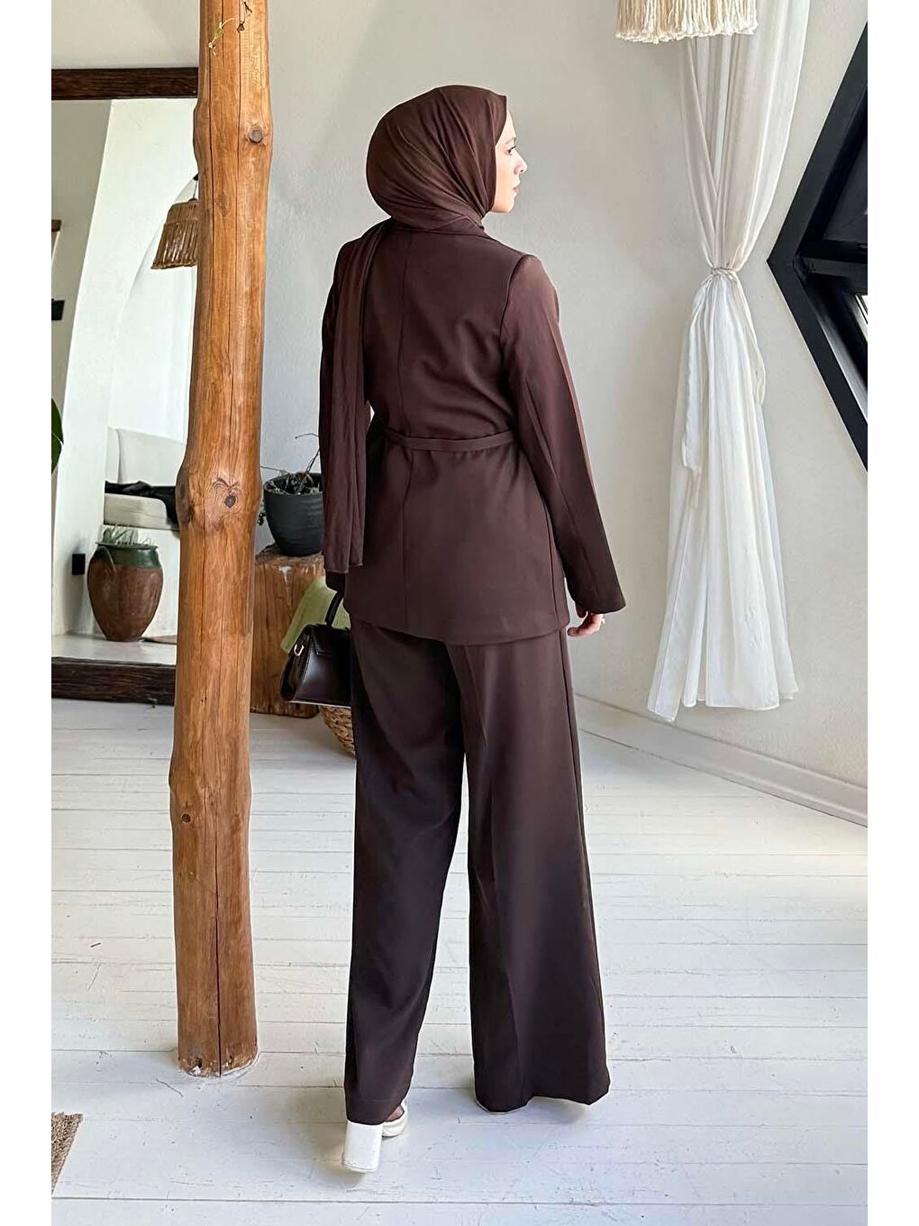 Pensli Ceket-Pantolon İkili Takım Acı Kahverengi-3