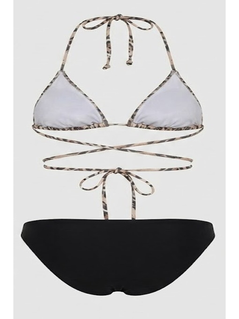 Üçgen Bikini Takım 3218 Siyah/leopar-1