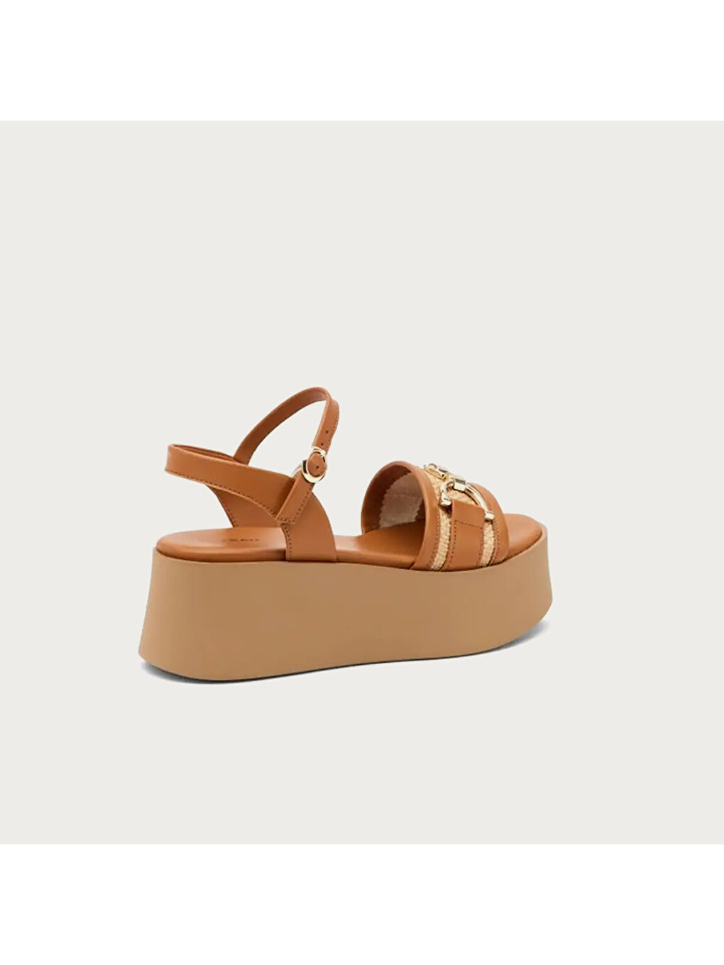 Kahverengi Kadın Sandalet 88I5 RAFIA Leather CAMELwood-2