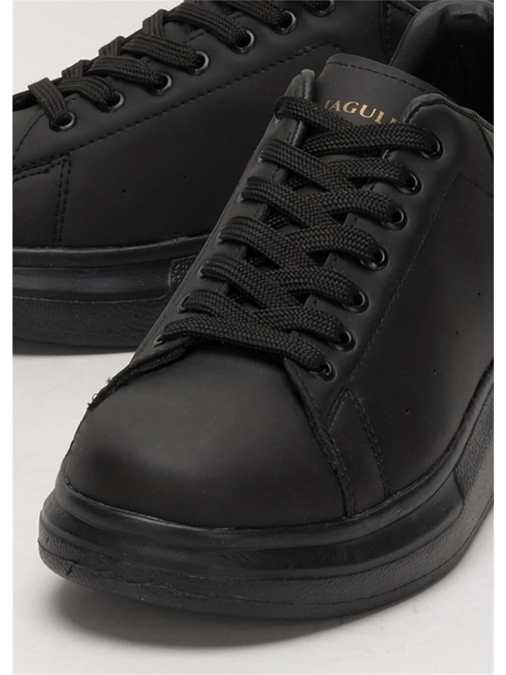 Unisex Yüksek Taban Günlük Spor Sneaker Ayakkabı Siyah-4