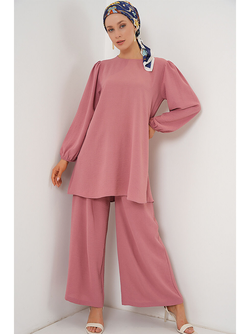 Ayrobin Tunik Pantolon Alt Üst Takım 6712 - Pembe-3