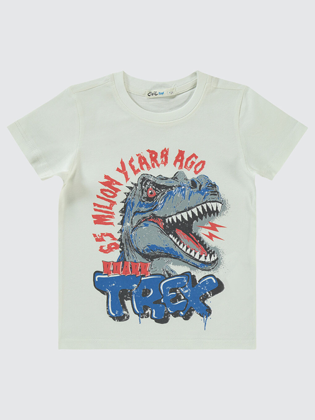 Boys Erkek Çocuk Tişört 2-5 Yaş Ekru