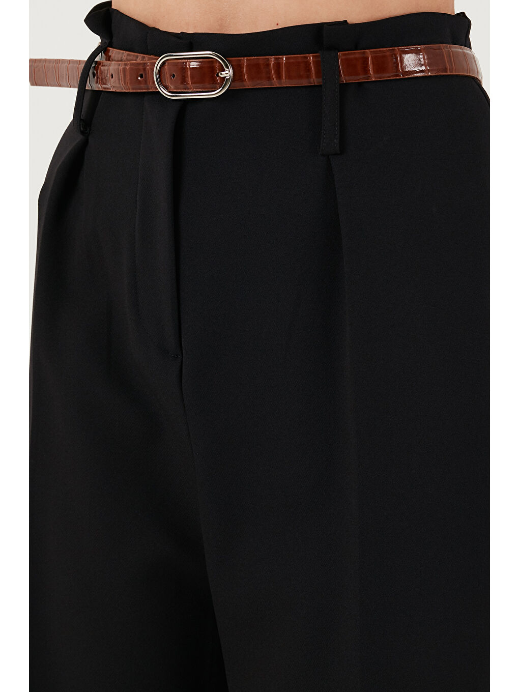 Siyah Wide Leg Yüksek Bel Geniş Paça Palazzo Pantolon 65271262-6