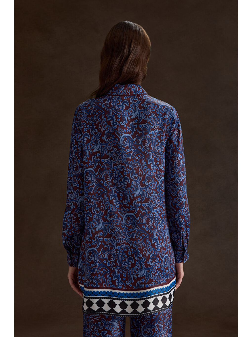 Bordo Desenli Viscon Tunik-5