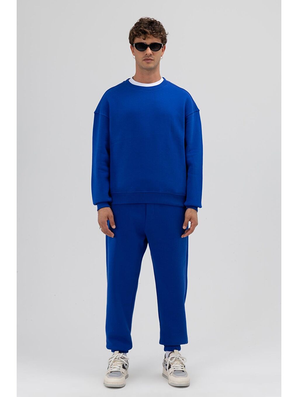 Mavi Basic Bisiklet Yaka Oversize Sweatshirt Saks