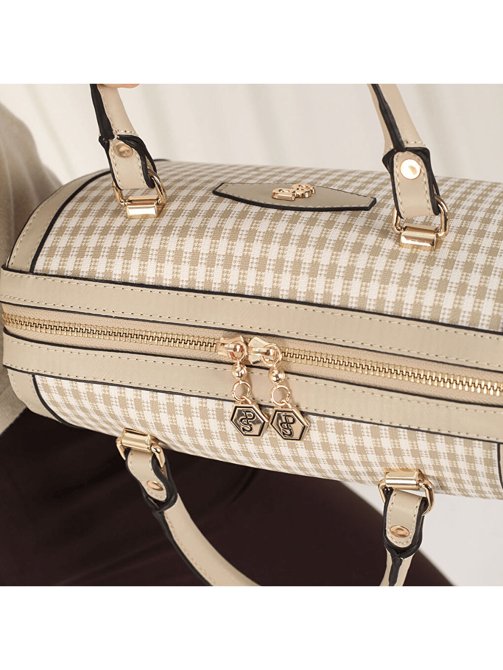 Kadın SP1091-M191 SILVER POLO El Çantası Kum Beji-Kum Beji-5