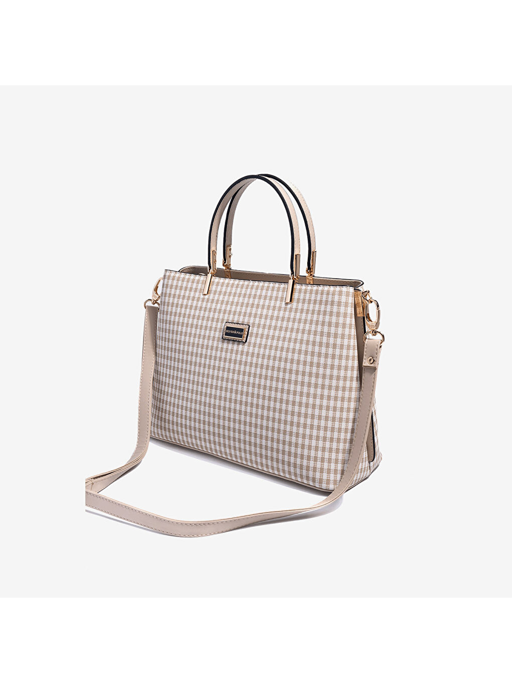 Kadın SP924-M191 SILVER POLO El Çantası Kum Beji-Kum Beji-5