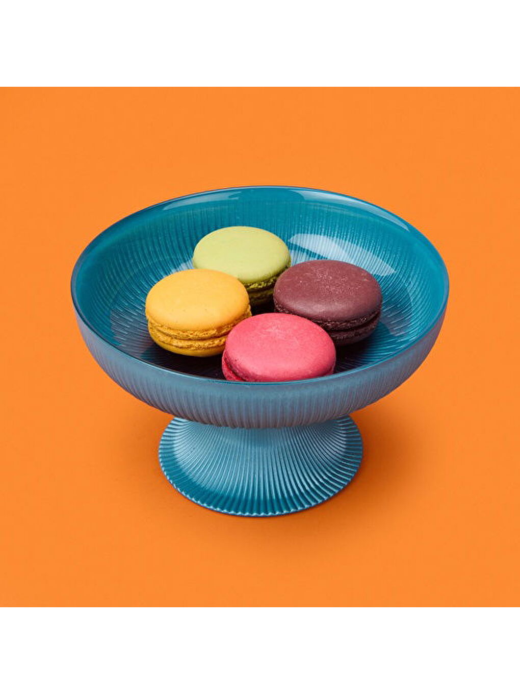 Kitchen Resital Tas Ayaklı Kase - Mavi - 15,5 cm-1