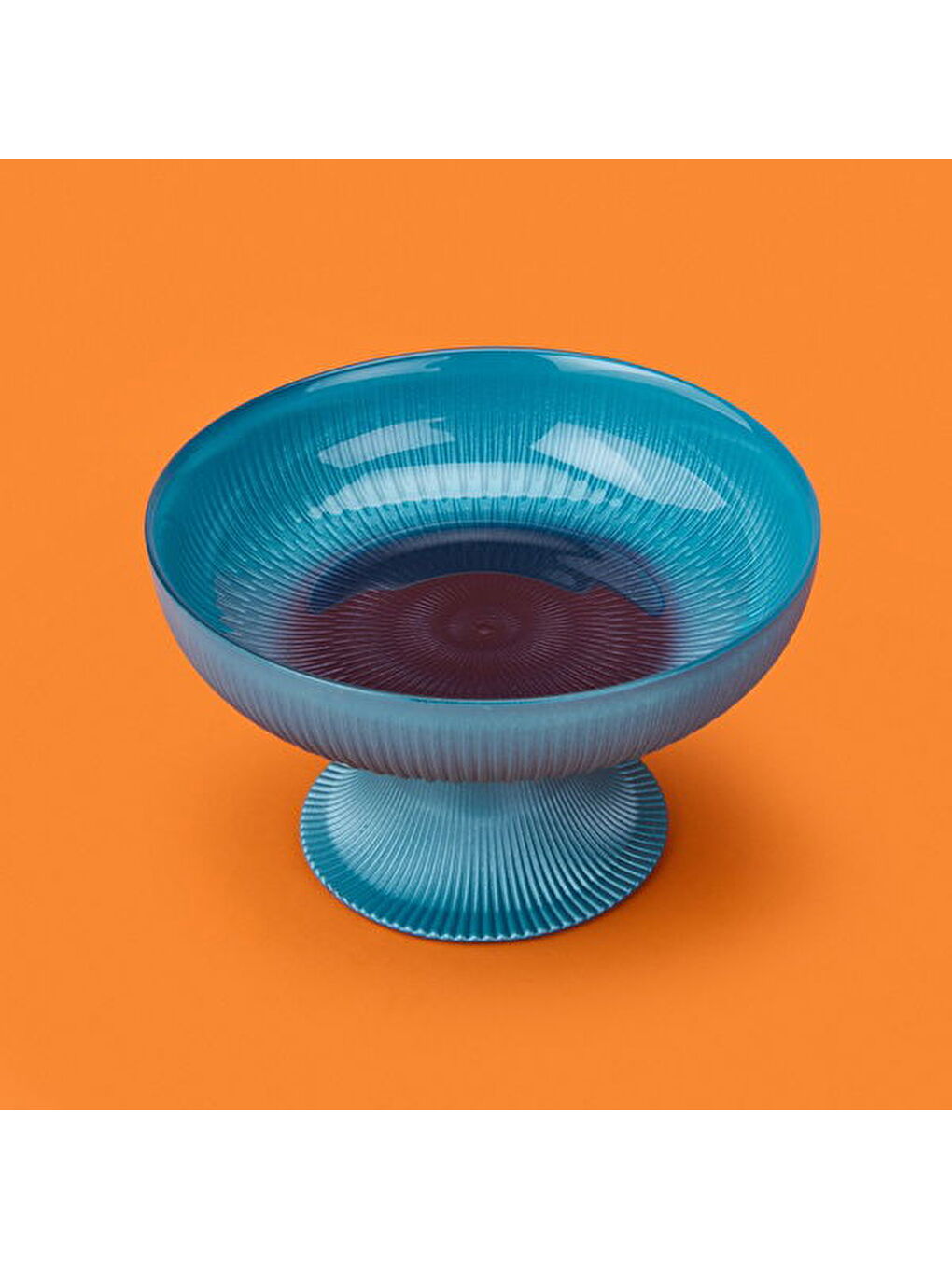 Kitchen Resital Tas Ayaklı Kase - Mavi - 15,5 cm-3