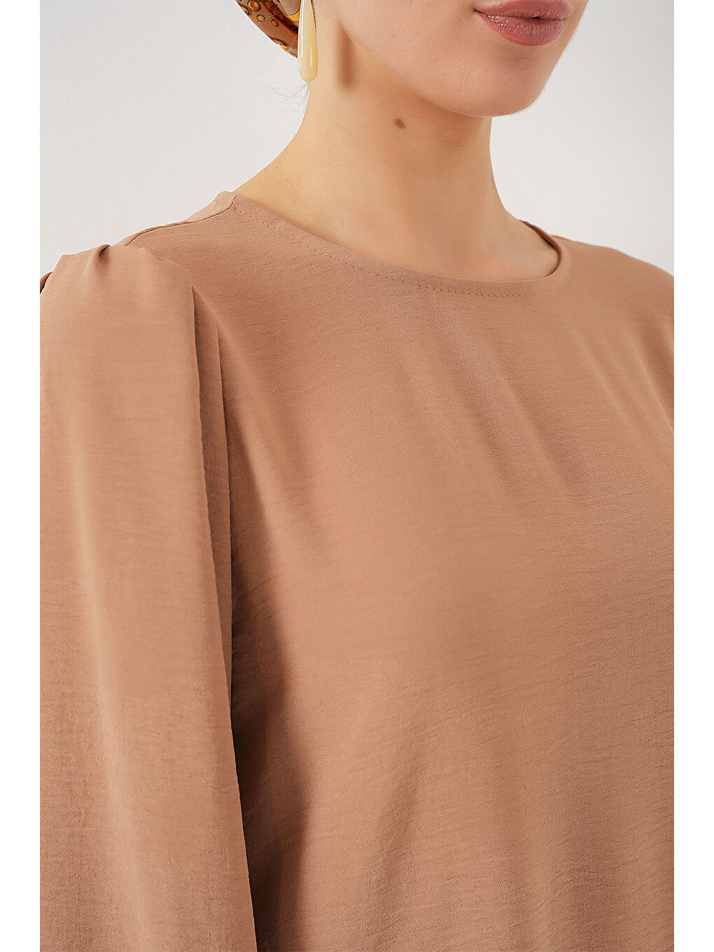 Bej Ayrobin Tunik Pantolon Alt Üst Takım 6712 - Vizon-4