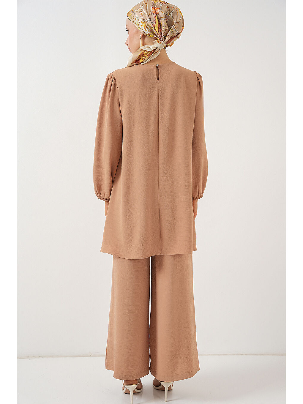 Bej Ayrobin Tunik Pantolon Alt Üst Takım 6712 - Vizon-5