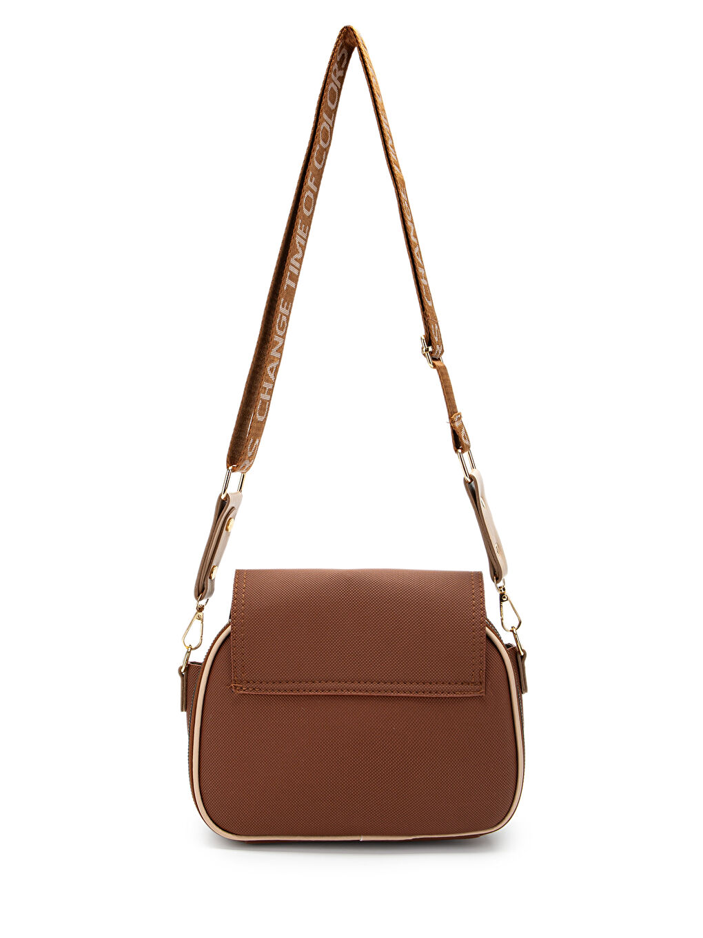 Kahverengi Çok Gözlü Suni Deri Kadın Çapraz Çanta Dave Taba-2