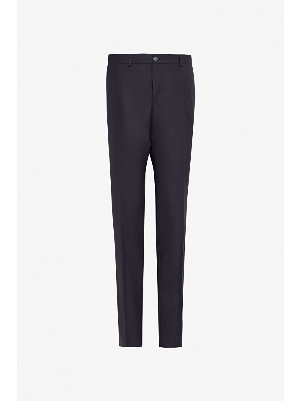 Erkek Lacivert Yünlü Slim Fit Dar Kesim Mono Yaka Kapak Cepli Takım Elbise-8