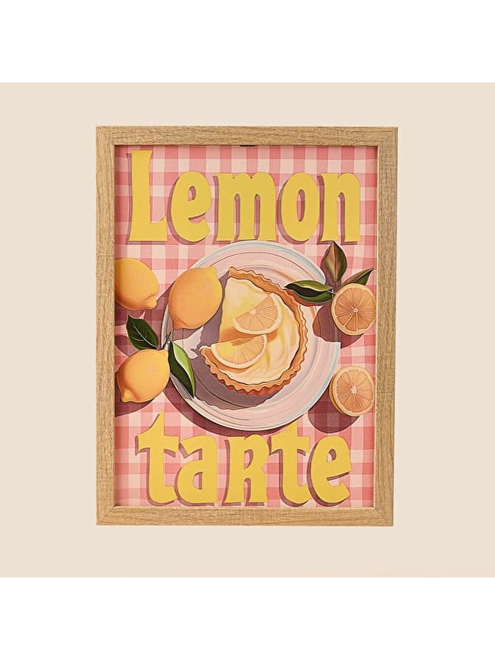 Karışık Deco Lemon Tarte Duvar Panosu - Renkli - 30x40 cm