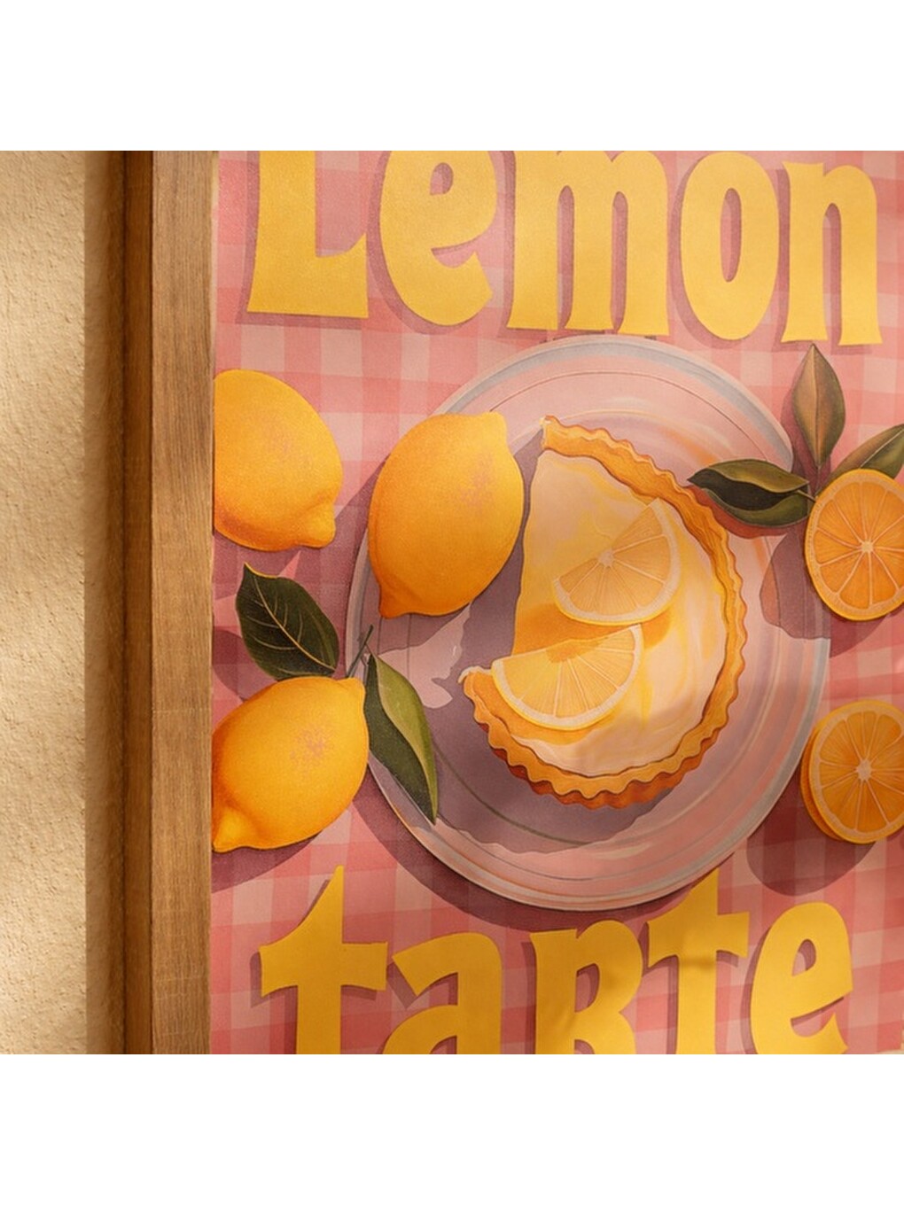 Karışık Deco Lemon Tarte Duvar Panosu - Renkli - 30x40 cm-1