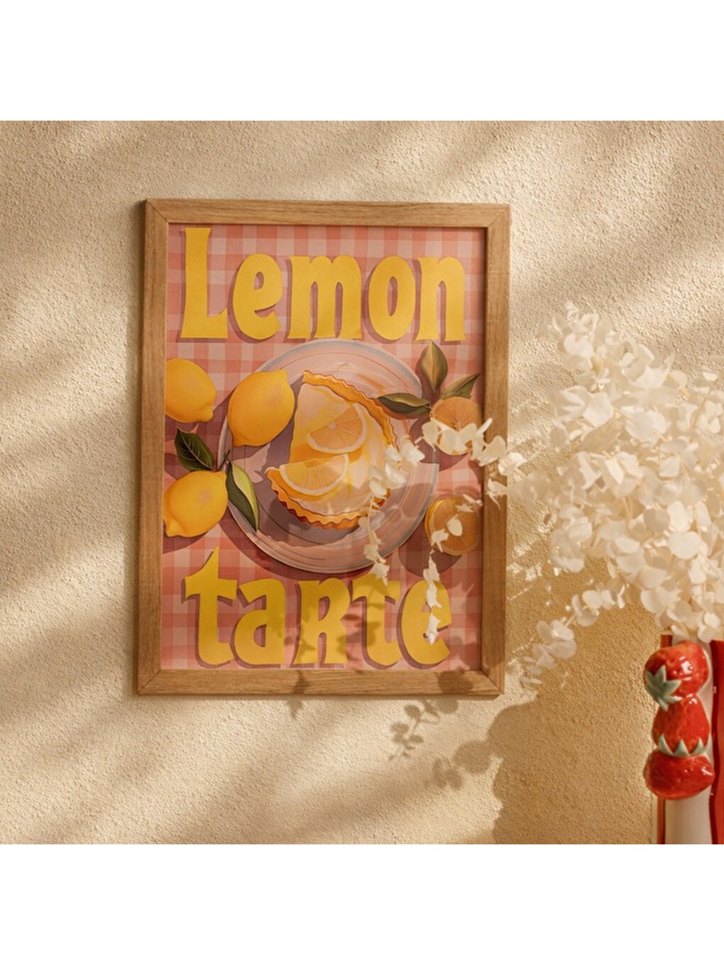 Karışık Deco Lemon Tarte Duvar Panosu - Renkli - 30x40 cm-3