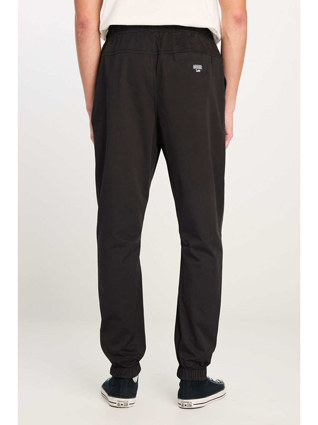 Regular Fit Normal Kesim Ribanalı Paça Pamuklu Siyah Jogger Pantolon-3