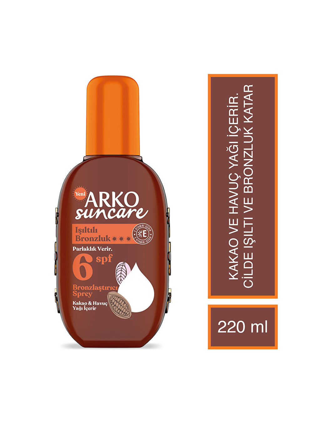 Arko Beyaz Suncare Spf6 Bronzlaştırıcı Güneş Yağı Sprey 220 ml