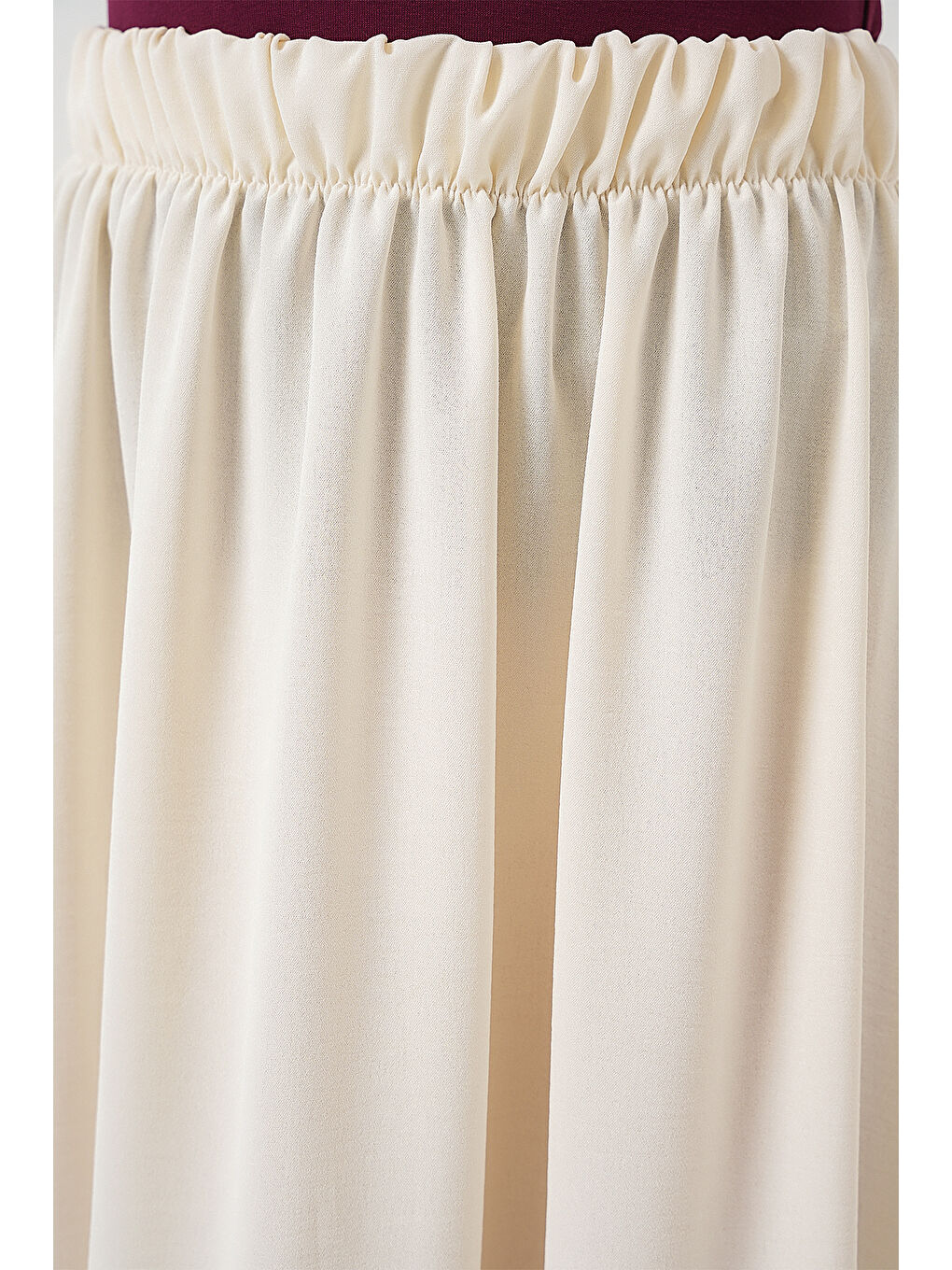 Ekru Kadın Uzun Ayrobin Etek 8050 - Krem-4