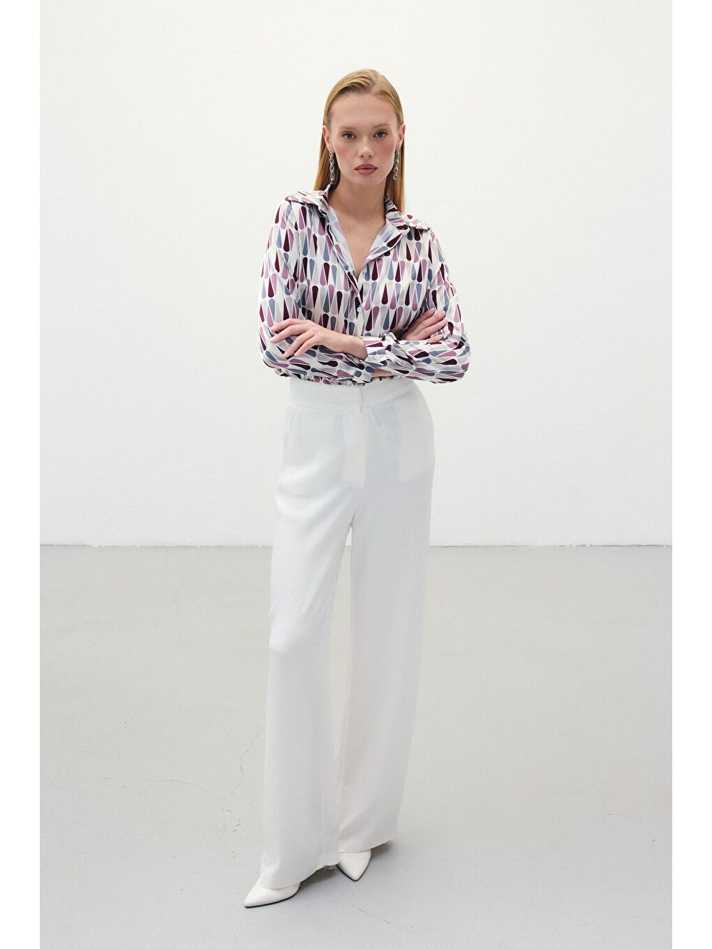 Düz Klasik Gömlek - Bordo-1