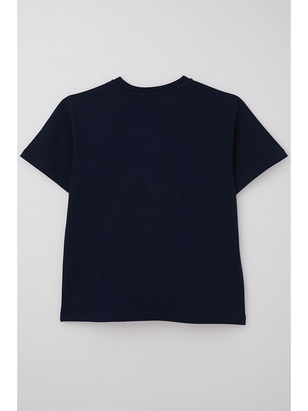 Erkek Çocuk Tişört Kabartma Detaylı Yazı Baskılı Lacivert (9-12 Yaş)-1