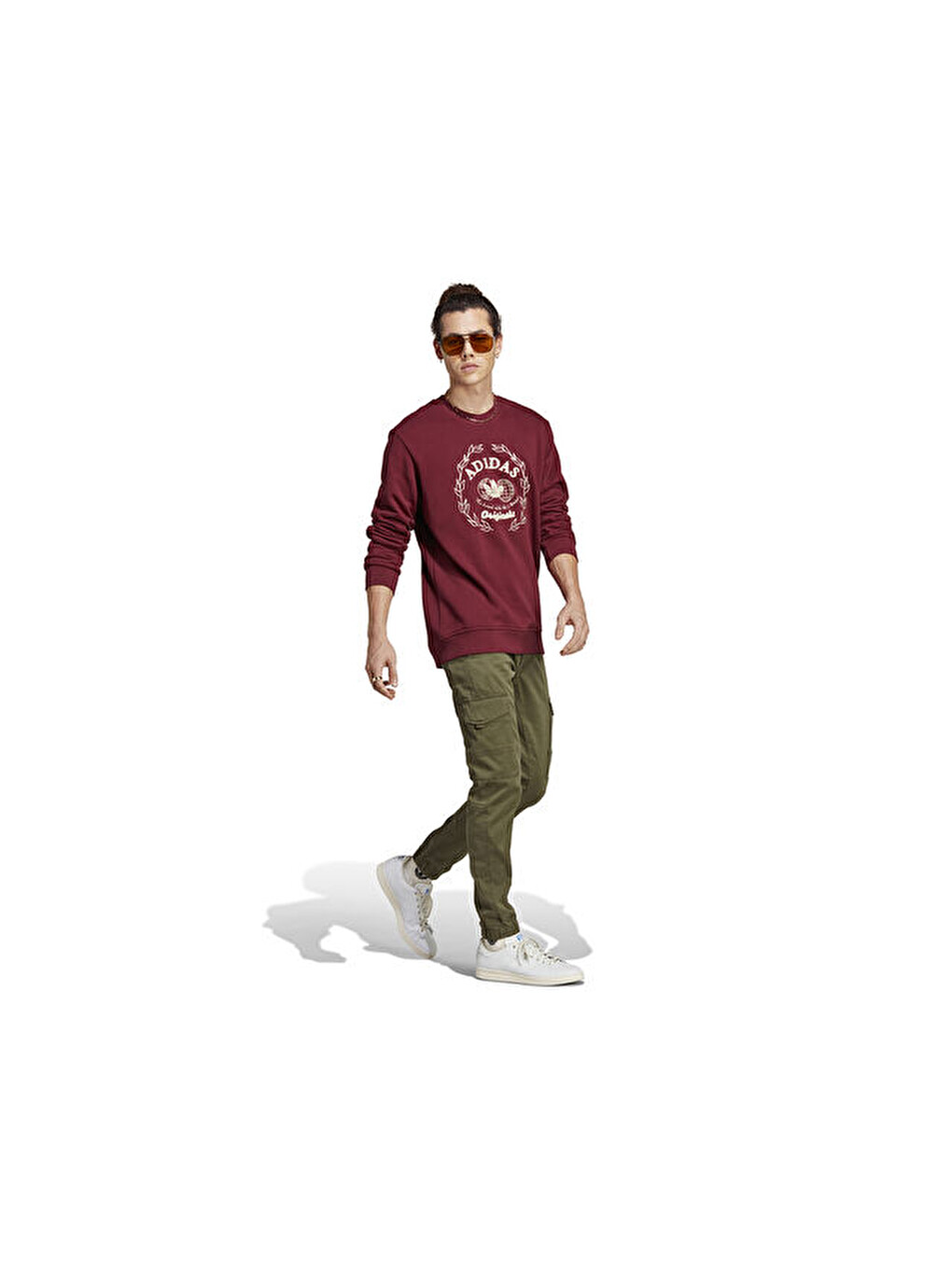 Hta Crew Erkek Günlük Sweatshirts Ic5770 Kırmızı-2