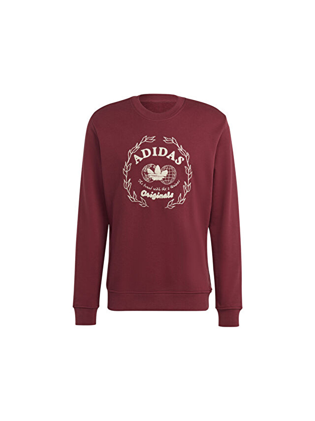 Hta Crew Erkek Günlük Sweatshirts Ic5770 Kırmızı-3