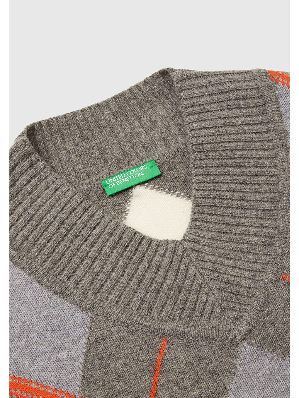 Kadın Antrasit Yün Karışımlı Baklava Desenli Ribana Detaylı V Yaka Kazak-6