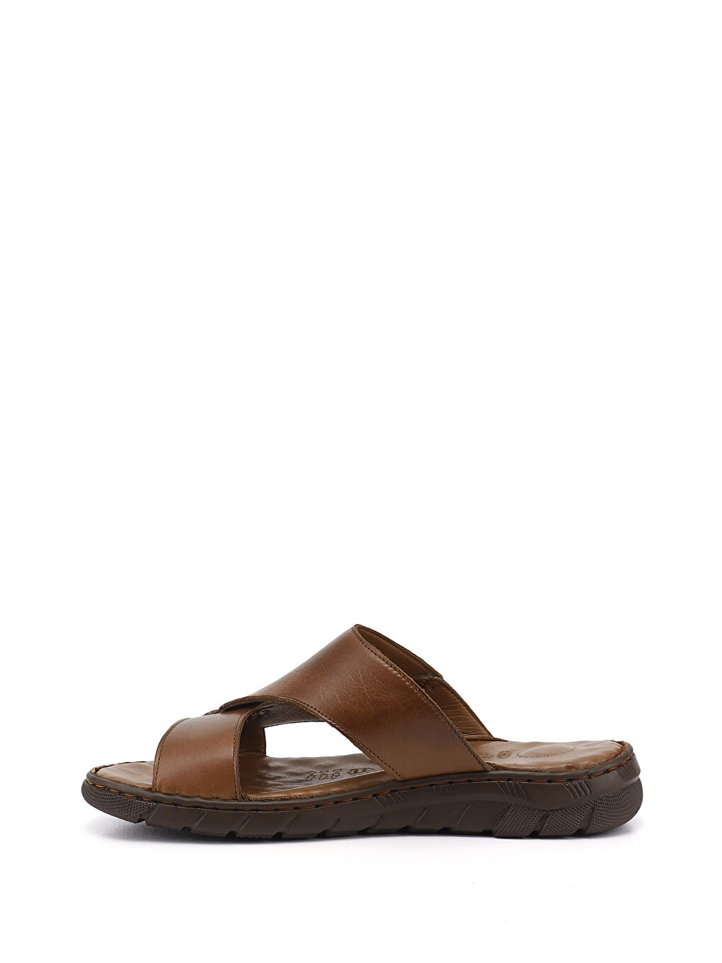 Kahverengi Erkek KAHVERENGİ Hakiki Deri Comfort Terlik-3