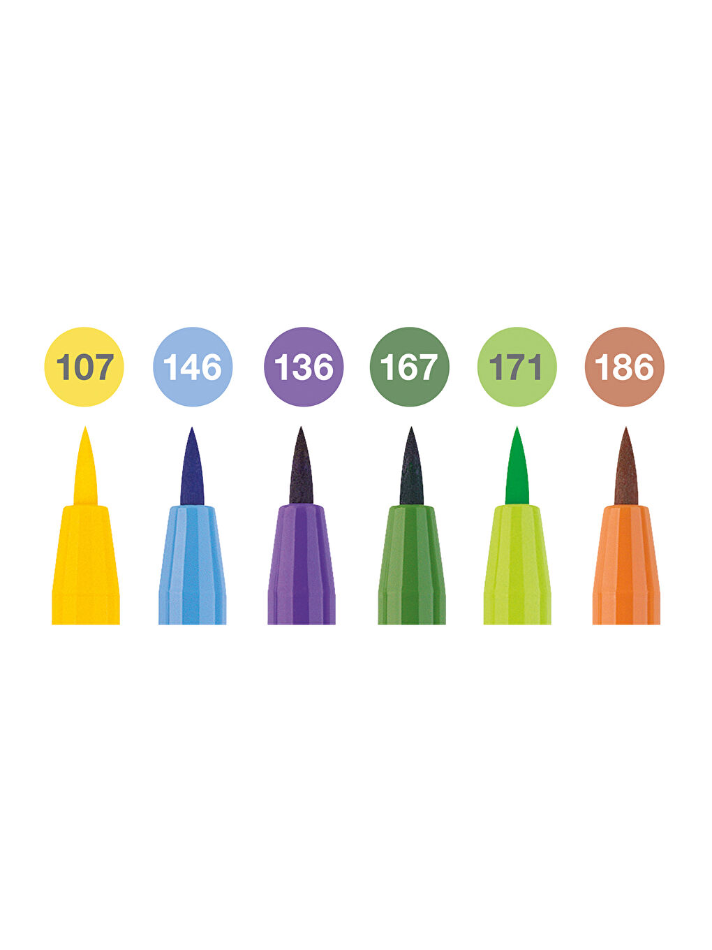 Pitt Artist Pen Fırça Uçlu Kalem Seti, 6'lı Yaz, Işığa Dayanıklı, Su Geçirmez, Kalıcı Mürekkep-1