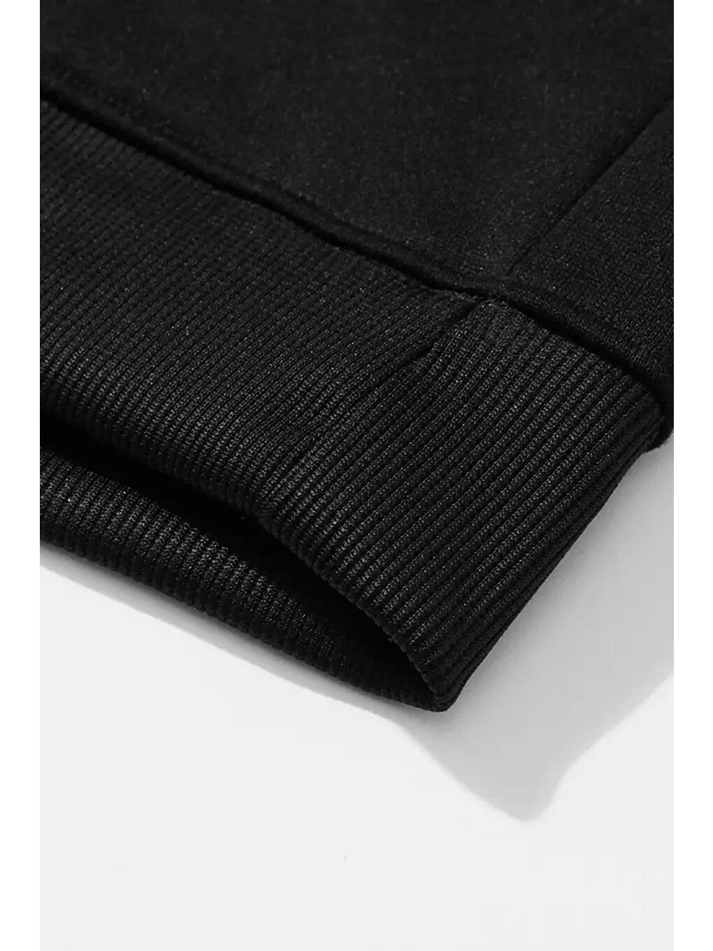 Siyah Be Real Ön Yazı Baskılı İçi Pamuklu Unisex Sweatshirt-2