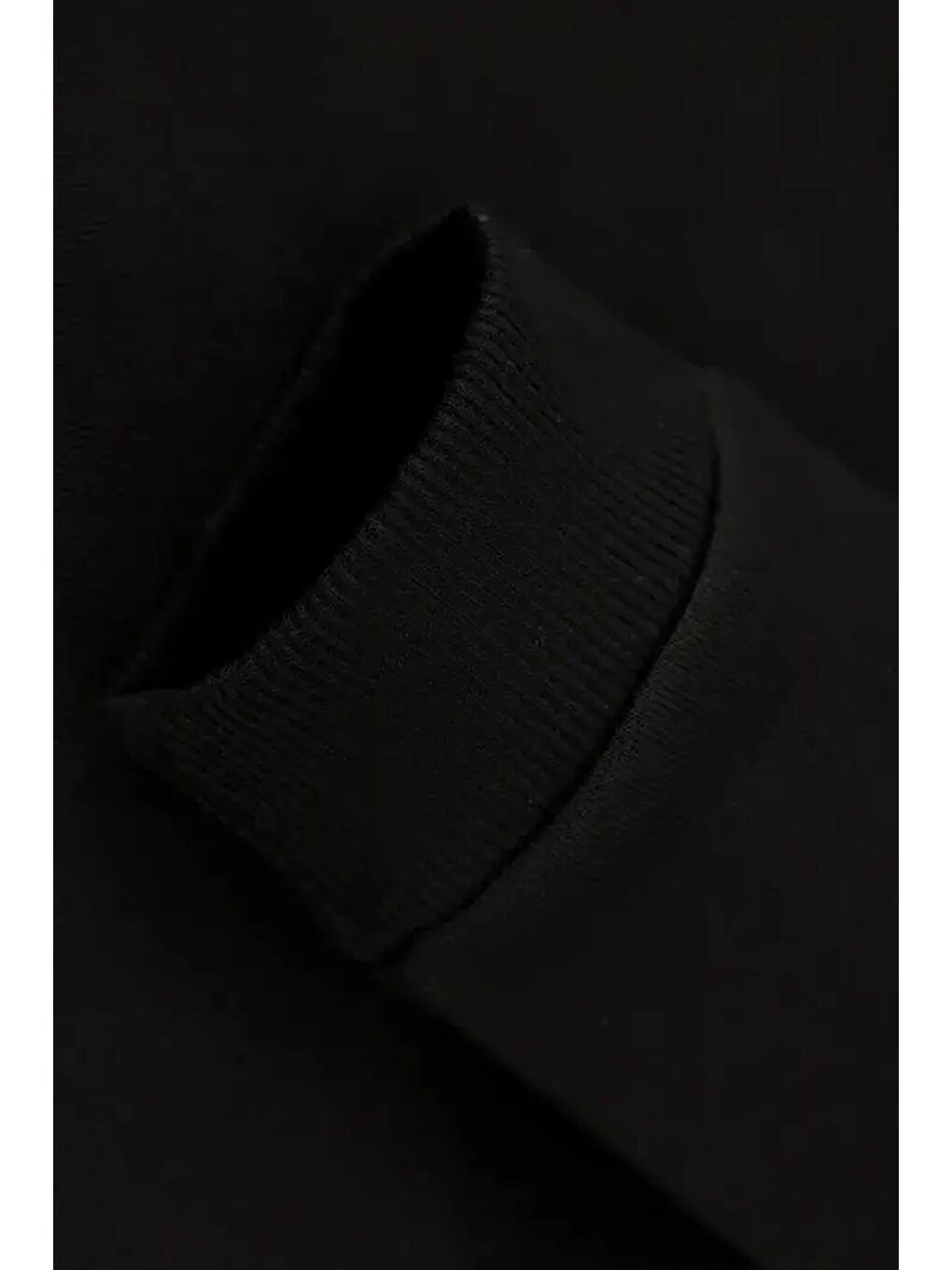 Siyah Be Real Ön Yazı Baskılı İçi Pamuklu Unisex Sweatshirt-3