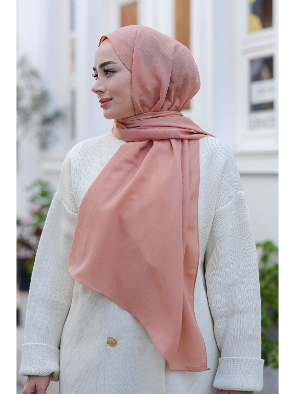 Locco Moda Pembe Bambu Şal Somon - 2