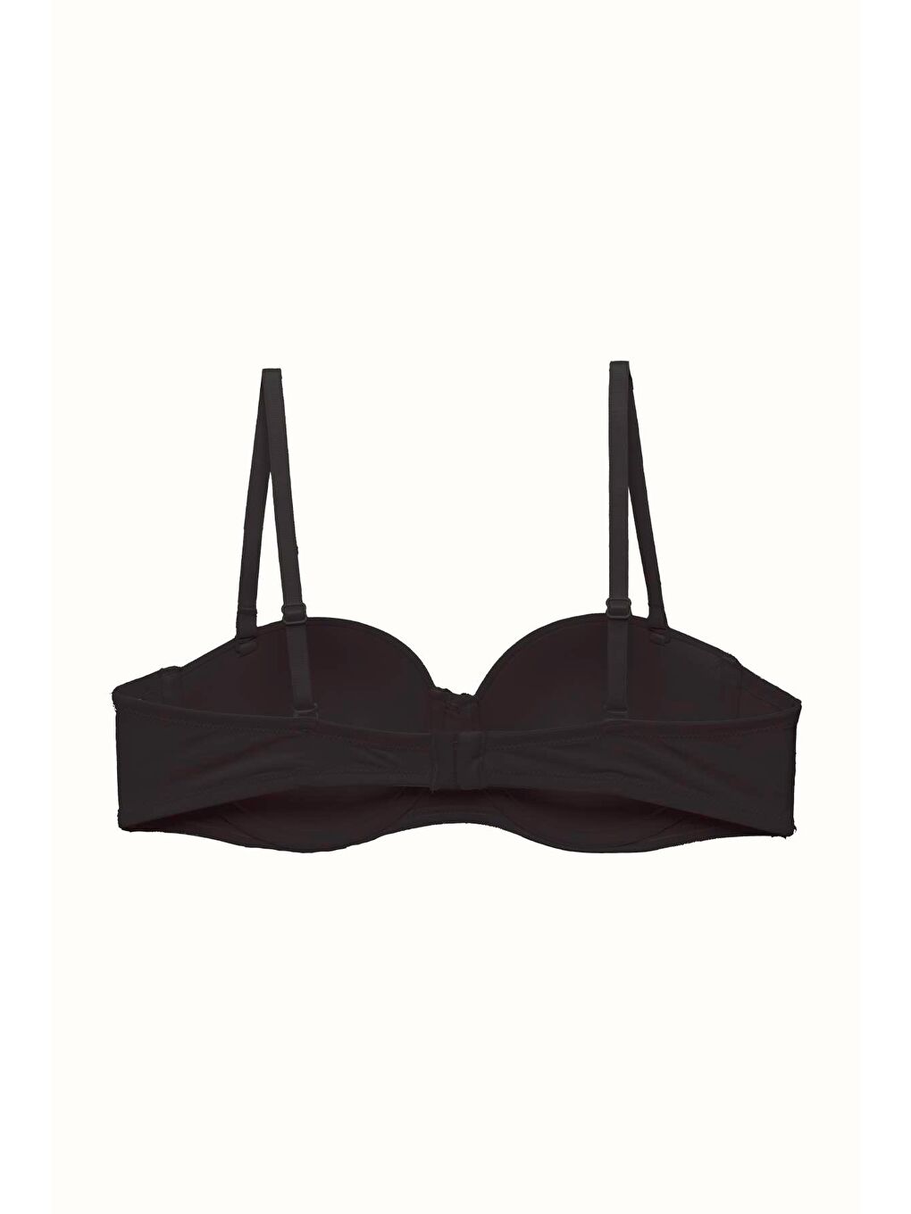 3'Lü Paket Dolgusuz Straplez Yumuşak Kaplı Örme Sütyen C37050 Siyah/Ten-3