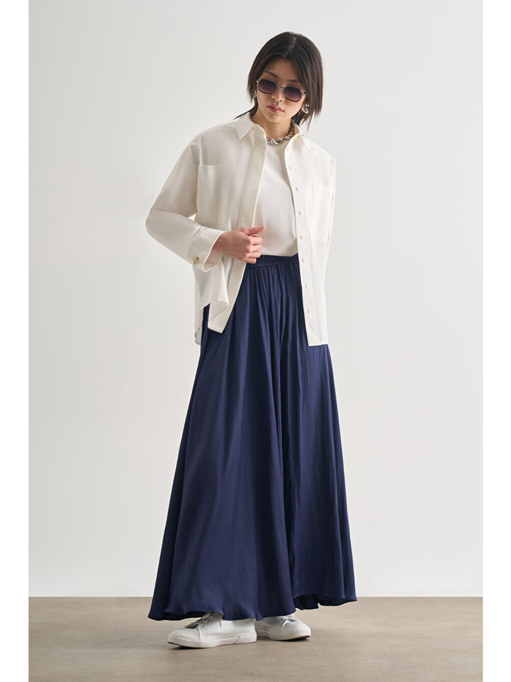 Premium Saf Pamuk Oversize Ekru Ceket Gömlek-1