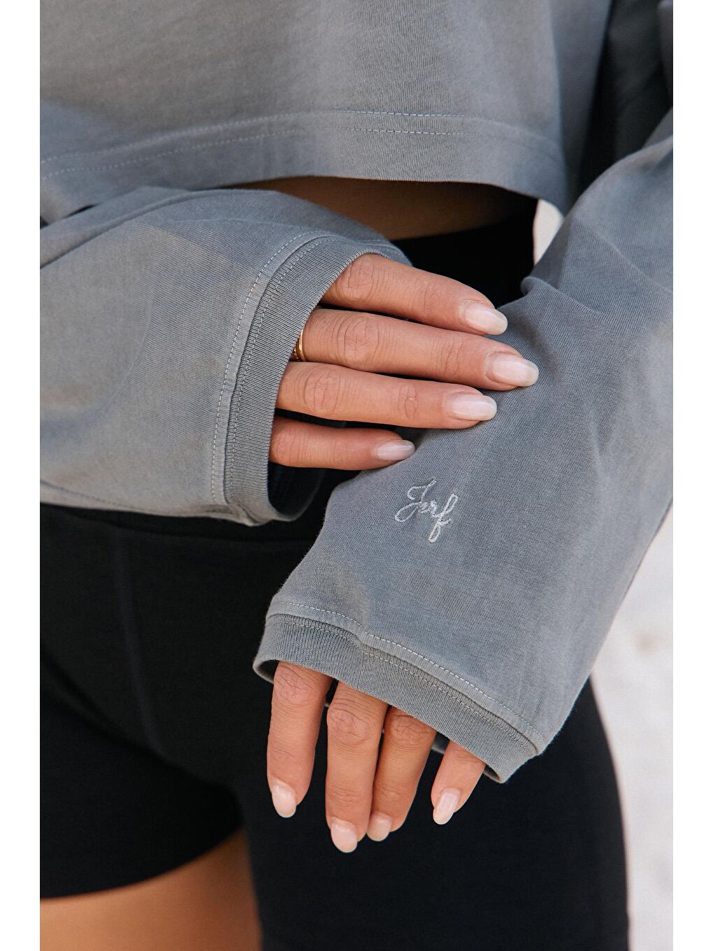 Gri Üst Giyim, T-shirt, Aura-1