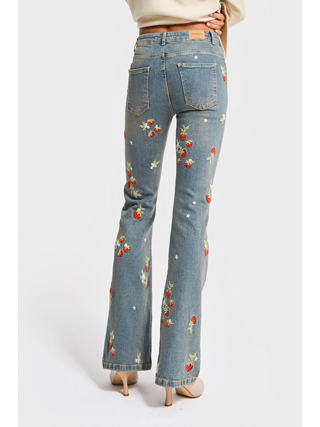 Mavi Kadın T.Kot Rengi 2w5-32 Flare Fit Elastanlı Kumaş Çiçek Nakış Desenli Özel Tasarım Denim Jean-2