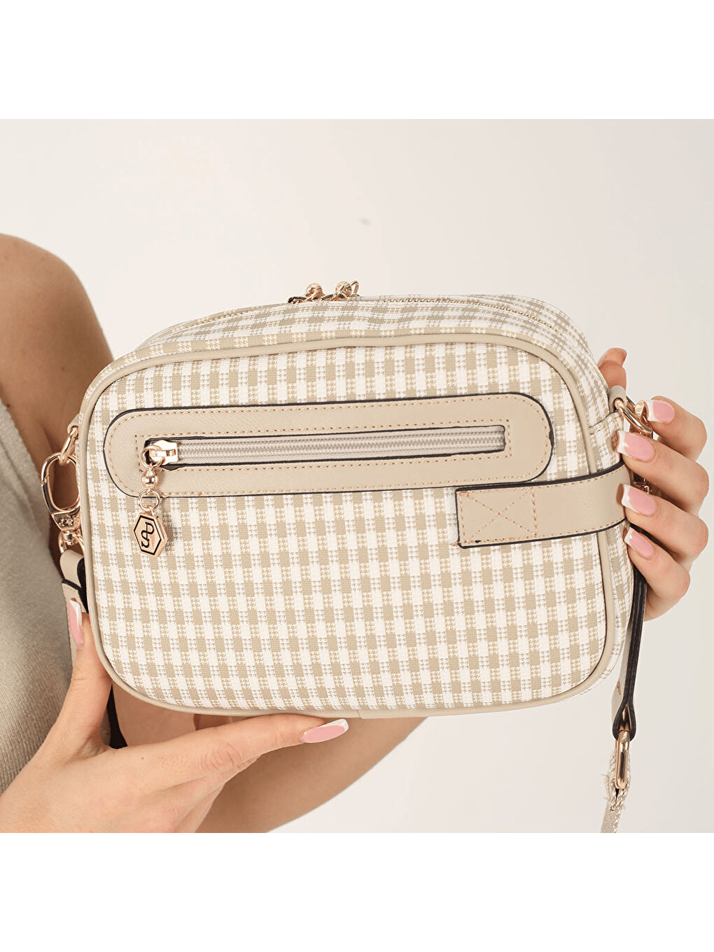 Kadın SP1256-M191 SILVER POLO Çapraz Çanta Kum Beji-Kum Beji-3