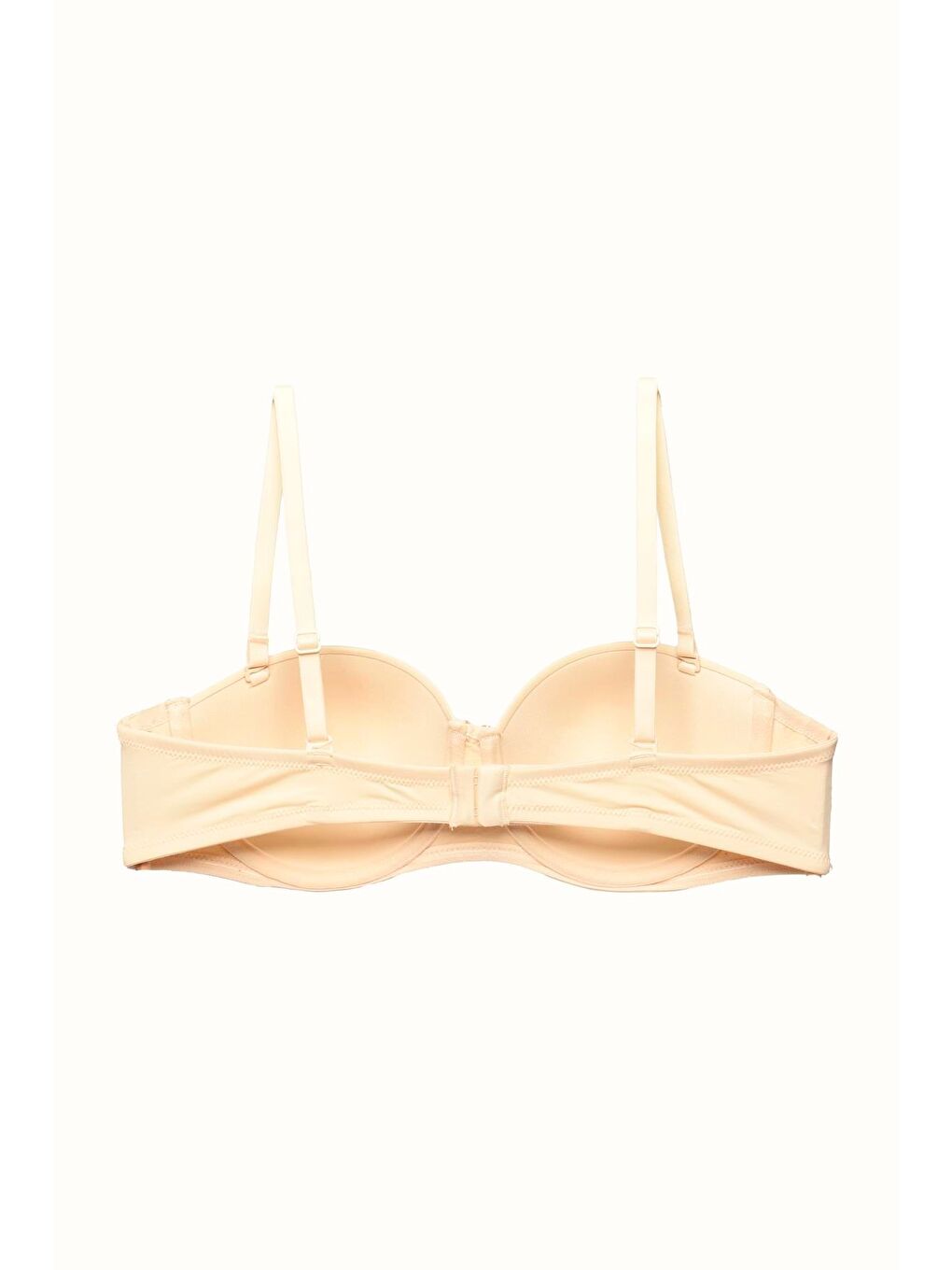 3'Lü Paket Dolgusuz Straplez Yumuşak Kaplı Örme Sütyen C37050 Siyah/Ten-5